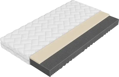 Produktbild von MIRJAN24 Beidseitige Schaumstoffmatratze Uno 17 cm, Antiallergische Matratze, Liegehärten H3 (Größe: 160x200 cm)