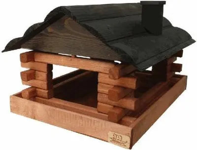 Produktbild von Vogelhaus Sweden Style Kiefernholz 40 x 31 x 28 cm schwarz-braun