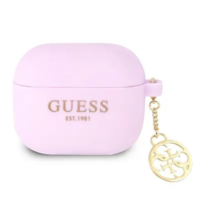Obrázek produktu pro Silikonové pouzdro Guess 4G Charms – pouzdro AirPods 3 (fialové)