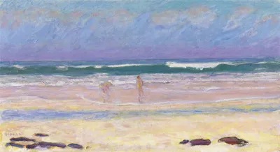 Produktbild von Legendarte - Kunstdruck auf Leinwand - Plage Pierre Bonnard - Wanddeko, Canvas cm. 50x90