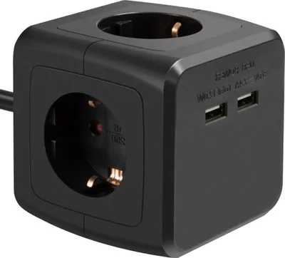 Produktbild von Allteq SU-101, 1,5 m, Drinnen, Kunststoff, Schwarz, 3 AC-Ausgänge, 230 V