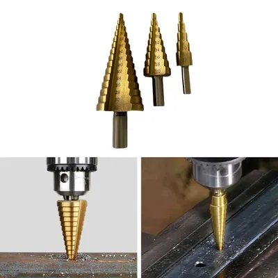 Produktbild von HSS Stufenbohrer Kegelbohrer-Set für Metall, Holz, Kunststoff 4-32mm