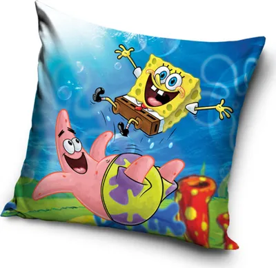 Obrázek produktu pro Povlak na polštářek Sponge Bob a Patrikova Trampolína