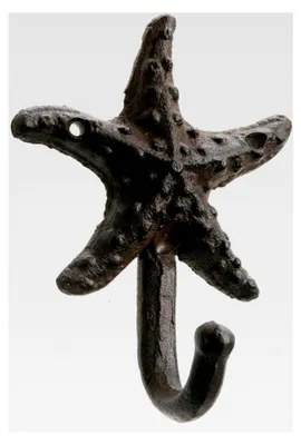 Produktbild von Wandhaken - Dunkelbraun - 15 cm - Kleiderhaken - Gusseisen