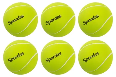 Obrázek produktu pro Sada 6 pěnových tenisových míčků Spordas – odolné pěnové míčky