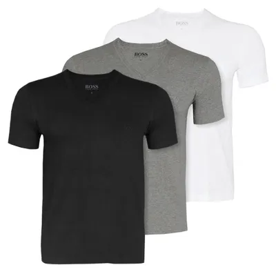 Produktbild von Boss V Shirts 3er Pack L weiß grau schwarz Mix
