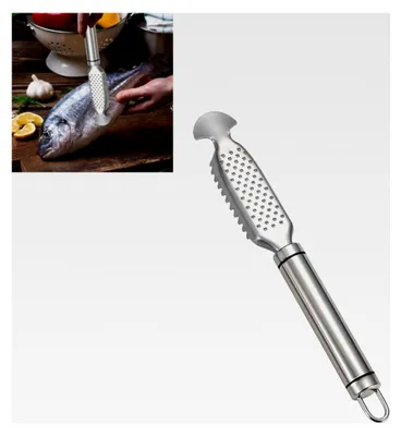 Produktbild von Fischschuppen-Schaber aus Edelstahl, multifunktionales Fischreinigungsset