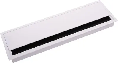 Produktbild von Kabeldurchführung aus Aluminium, 320 x 100 x 25 mm, weiß