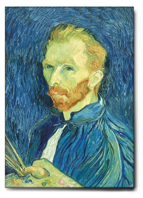 Image de Giallobus - Autoportrait 3 - Vincent Van Gogh - 35L x 50l cm - Tableau - Toile à cadre standard