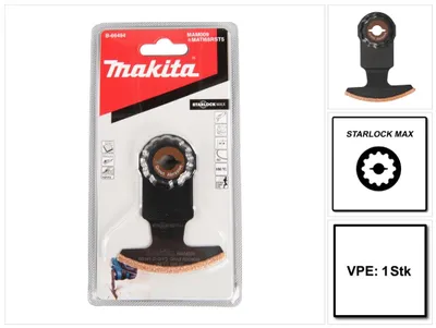 Zdjęcie produktu dla Brzeszczot do cięcia wgłębnego Makita RIFF, 68 mm Starlock Max - K50 - TCT / RIFF - MAM009 - Zaprawa / klej do płytek / beton