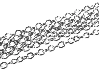 Produktbild von Vintageparts 2 m Kette platinfarben 3,5x2,5 mm