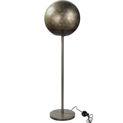 Image de Moonlight lampadaire en fer avec abat-jour perforé