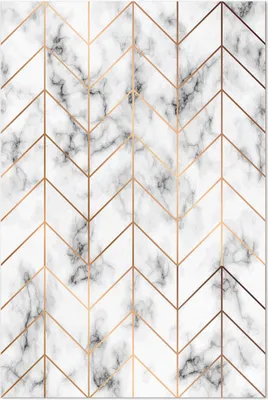 Produktbild von Fischgrätenmarmor moderne Linien – Vinyl Fußmatte – 150x225 cm – Rutschfest, Pflegeleicht & Langlebig