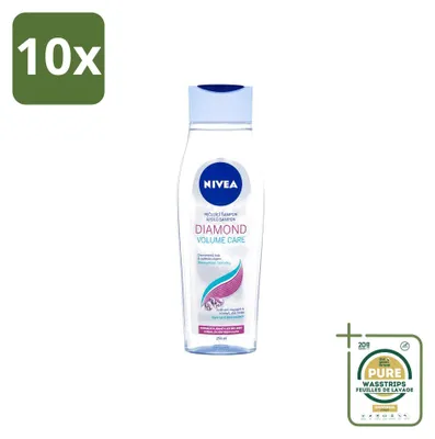 Immagine prodotto di 10 flaconi di shampoo NIVEA Diamond Volume Care - 250 ml - Confezione da 10 pezzi