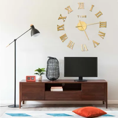 Immagine prodotto di Vidaxl 3D Wanduhr Moderne XXL 100 cm Goldfarbe