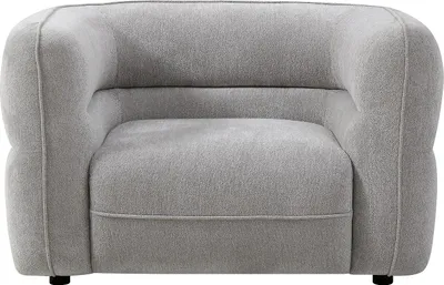 Produktbild von Sessel - Chenille-Stoff - Grau - TALIENA
