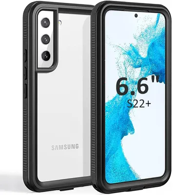 Immagine prodotto di Custodia impermeabile per Samsung Galaxy S22 Plus 5G, resistente alla polvere e alla neve, IP68 custodia protettiva completa con protezione dello schermo integrata nero