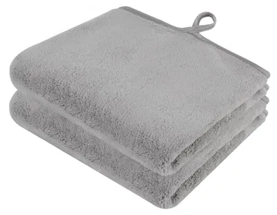 Productafbeelding van Handdoeken voor gasten, microvezel, 30x50 cm, lichtgrijs, 2 stuks