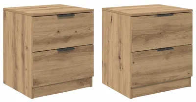 Produktbild von Nachttisch 2 pcs Artisan-Eiche 45 x 39 x 50 cm Holzwerkstoff