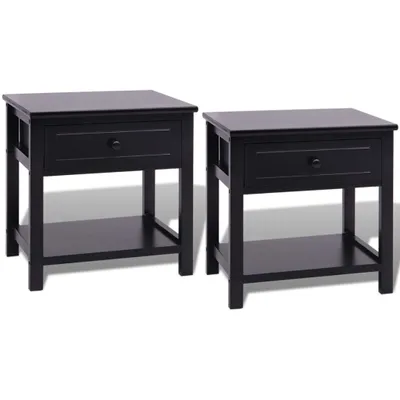 Immagine prodotto di vidaXL Comodini 2 pezzi. Legno nero