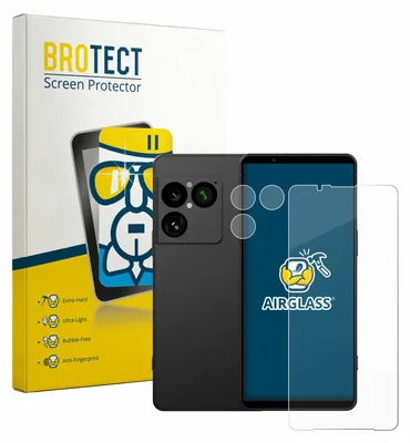 Produktbild von BROTECT Schutzglas für Sony Xperia 1 VIII (Display+Kamera) Schutzfolie Panzer Folie Glas Display Schutz klar