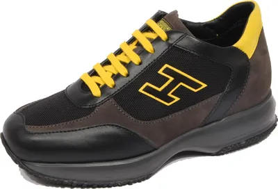 Produktbild von G2690 sneaker uomo HOGAN INTERACTIVE schwarz/grau Leder/Stoff Schuh Mann