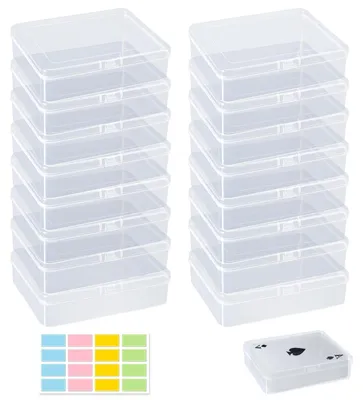 Produktbild von Aufbewahrungsbox mit Deckel für 16 Stück, klein, transparent, aus Kunststoff.