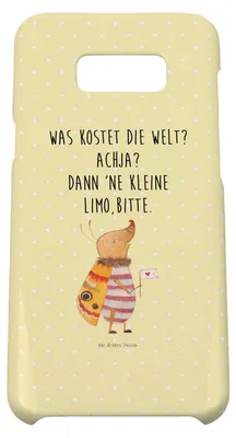 Produktbild von Mr. & Mrs. Panda Samsung Galaxy S8 plus Handyhülle  Nachtfalter Fähnchen - Gelb Pastell - Geschenk, Käfer, Süß, Handy, Hülle, Niedlich, Spruch Witzig, Cover, Lustig, Case