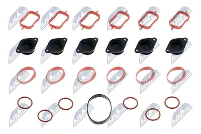 Produktbild von NTY BKS-BM-011A Dichtungssatz Ansaugkrümmer für BMW 3 Touring (E91) 3 Limousine (E90) 5 Limousine (E60) 5 Touring (E61) 5 Limousine (E39)