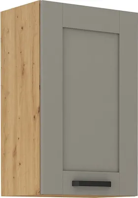 Obrázek produktu pro Horní kuchyňská skříňka LAILI - šířka 45 cm, světle šedá / dub artisan