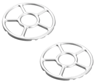 2er-Set Gasringreduzierer aus Edelstahl, Ø 15,5 cm