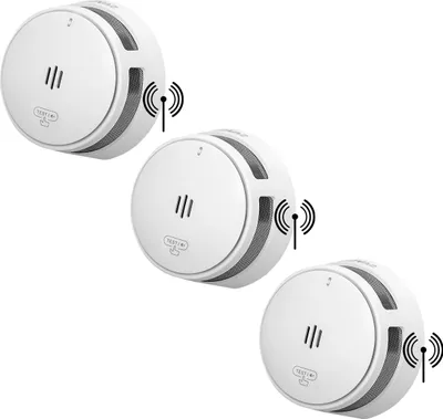 Produktbild von SAVS S10-W Drahtlos vernetzbarer Rauchmelder 3 Stück - LinkSmart® - 10 Jahre Batterie - Optionales WLAN - Infrarotsensor - Brandmelder