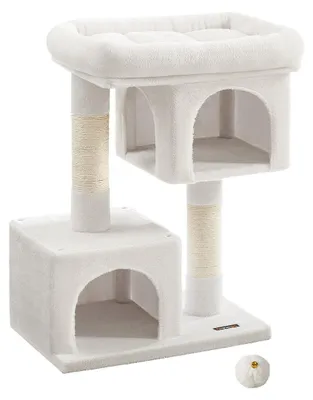 Zdjęcie produktu dla Drapak dla kota – drapak – sizal – plusz – płyta wiórowa – 60 x 40 x 84 cm
