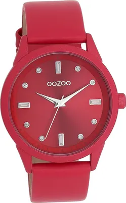 Produktbild von Oozoo Leder Damen Uhr Analog Quarzuhr Armband pink Timepieces D2UOC11286