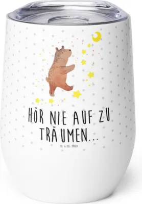 Produktbild von Mr. & Mrs. Panda thermosbecher Bär Träume - Weiß - Geschenk, Teddy, kaffee tasse, Traum, Thermobecher, edelstahl, Thermo Becher, Träumen, Traumdeutung, Isolierbecher