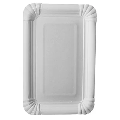 Produktbild von Papstar Teller, Pappe "pure" eckig 13 cm x 20 cm weiß, 18 x 25 Stück