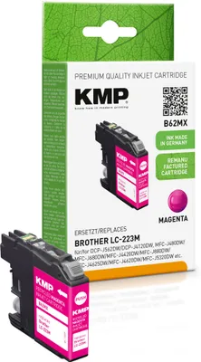Image de KMP 1529,4006 KMP B62MX Tintenpatrone magenta kompatibel mit Brother LC-223 M