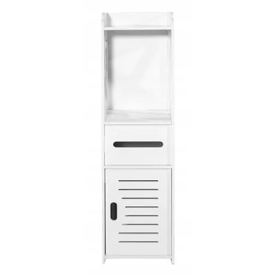 Produktbild von Badezimmerschrank Hochschrank 80 cm - Modern, Stabil, Mit Stauraum, Platzsparendes Design