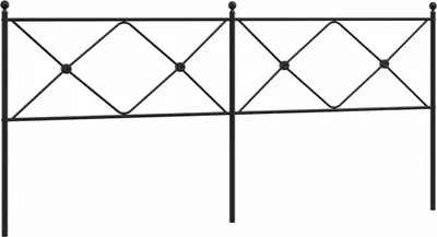 Immagine prodotto di vidaXL Testiera in metallo nero 193 cm