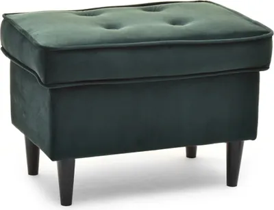 Immagine prodotto di Sgabello imbottito DENIZ - verde scuro / nero