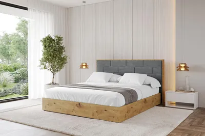Produktbild von ALTDECOR Polsterbett mit Bettkasten - ENZO8 - 200x200 Dunkelgrau- Bett mit Kopfteil, Boxbett ohne Matratze, Doppelbett mit Stauraum