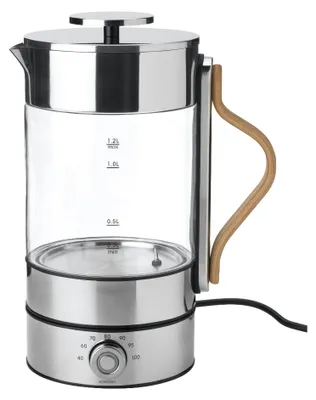 Immagine prodotto di Stelton - Bollitore elettrico Emma, 1,2 litri, acciaio inossidabile / vetro