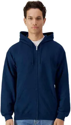 Image de Gildan - Sweat à capuche "Softstyle" avec fermeture éclair sur toute la longueur pour homme PC7384 (4XL) (Bleu marine)