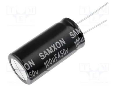 Produktbild von 1x Kondensator: elektrolytisch THT Ø18x35mm 450VDC 100uF 20% EKM107M2WL35RRS Ele