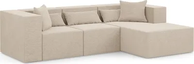 Produktbild von Ecksofa Nova L - 284x180x76cm, Otomane, Sessel, modulares Ecksofa, Rechts, Beige