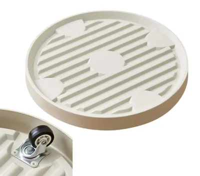 Image de Omgoods - Roulette de jardin ronde, avec roues pivotantes, pour une utilisation intérieure et extérieure
