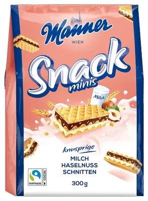 Immagine prodotto di Manner Gebäck Snack Minis Milch Haselnuss 27701000 300g