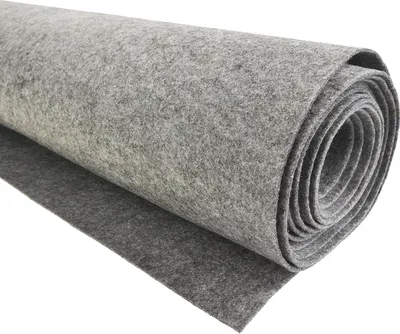 Filzstoff Meterware grau meliert