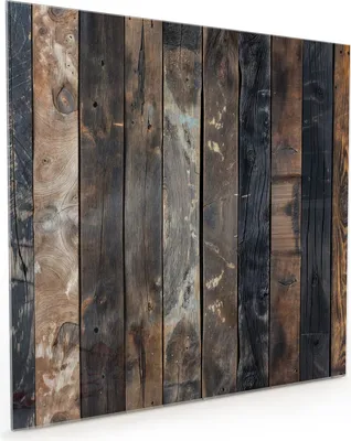 Produktbild von Küchenrückwand Spritzschutz Glas mit Motiv Rustikale Holzplanken 40 x 40 cm