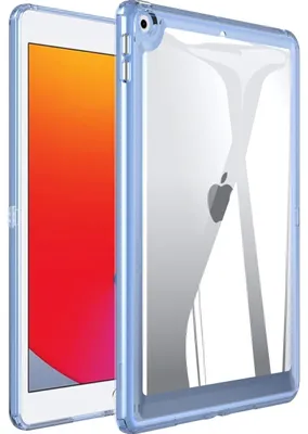 Produktbild von Mobigear Crystal iPad 7 (2019) Hartschalen-Hülle, Rückseite – Transparent / Blau